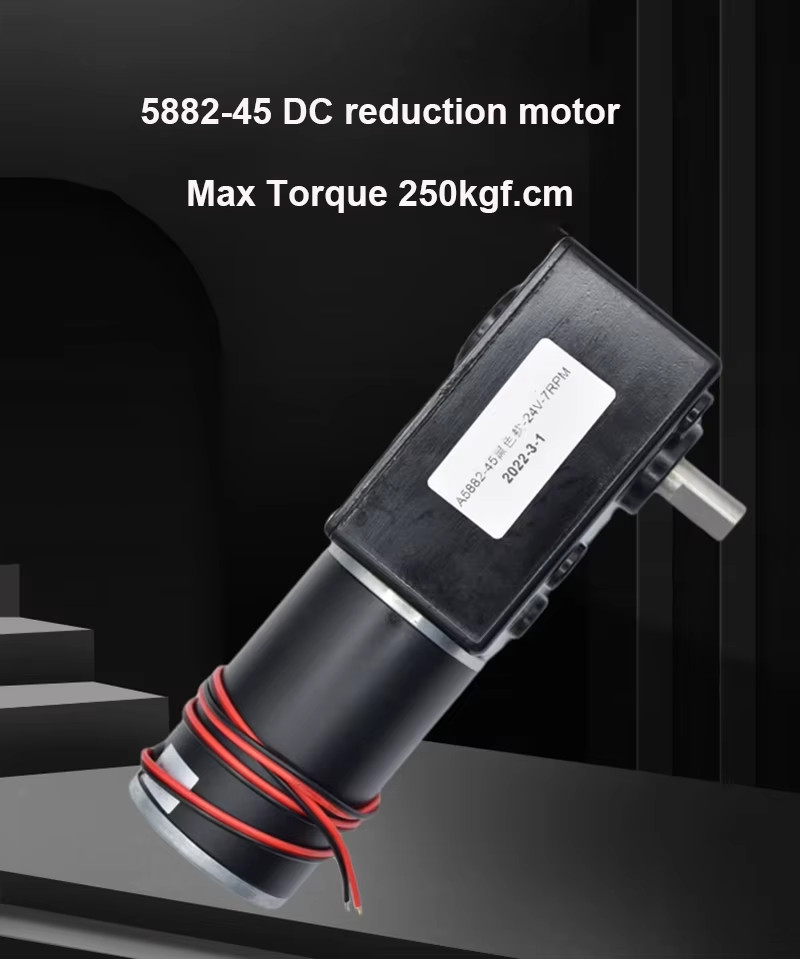 DC12V 24V Strong Torque Metal Turbo Worm Gearbox 250kg.cm Self-Lock Gear motor