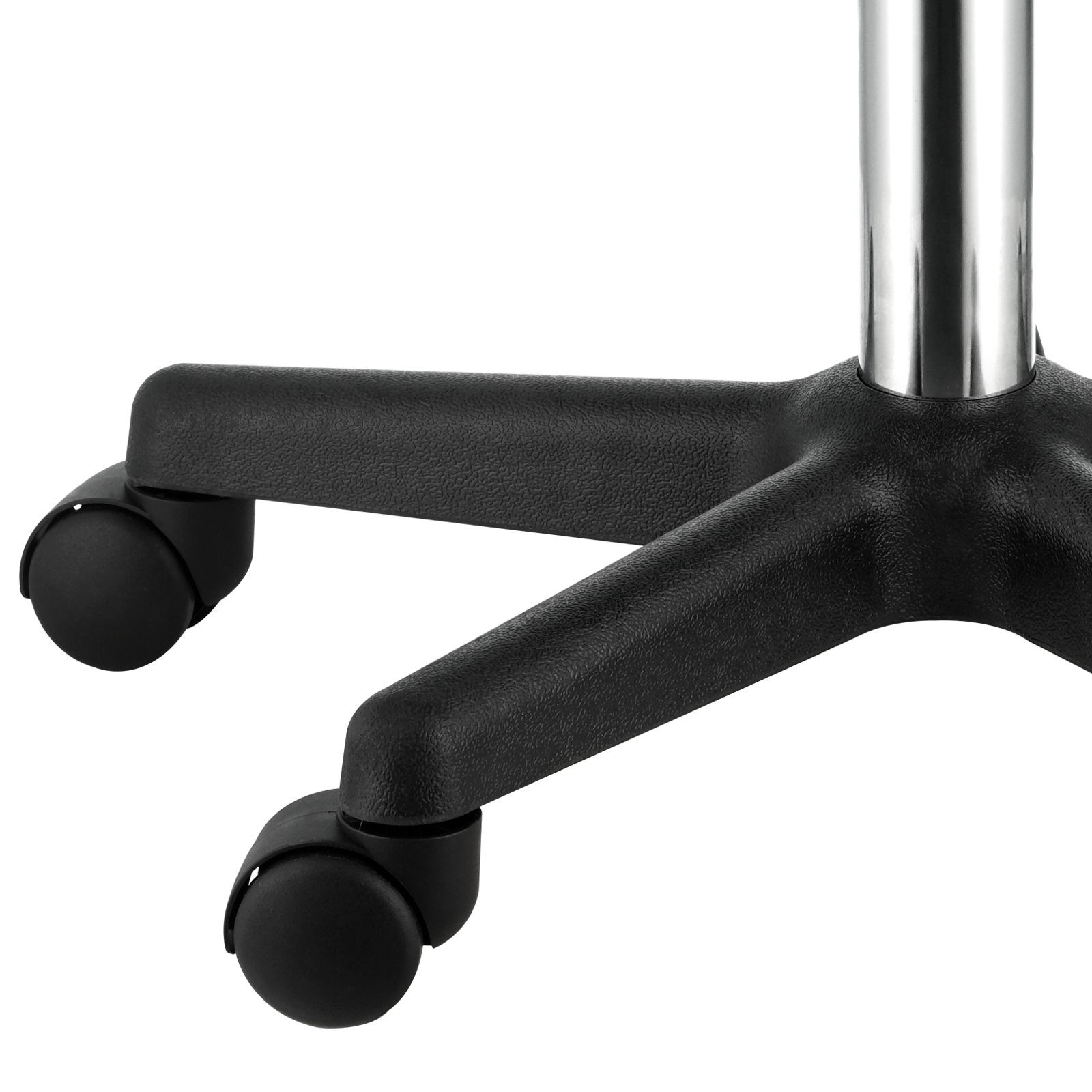 Round Stool with Thick Cushion 400lb 18.1-23.8in Adjustable Height Black