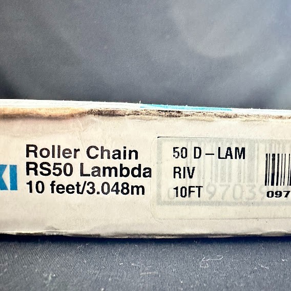 Tsubaki US Lamboa Lambda Lube Free Roller Chain RS50 10′ Ft #50LAMRB, Single Str