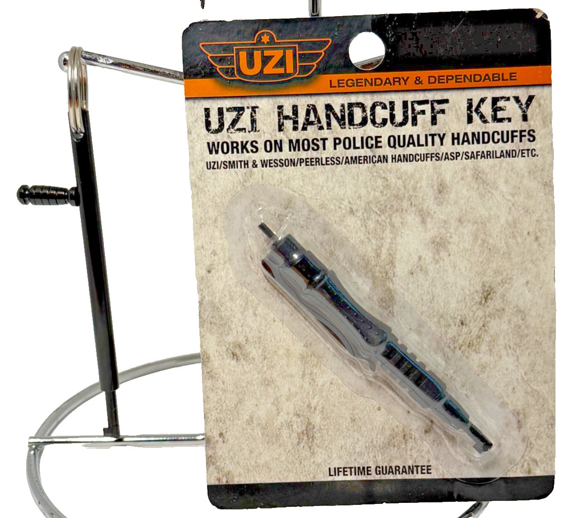 UZI Handcuff Key Black Stainless 3.62″ – With Added FREE BONUS Key UZI-KEY-211