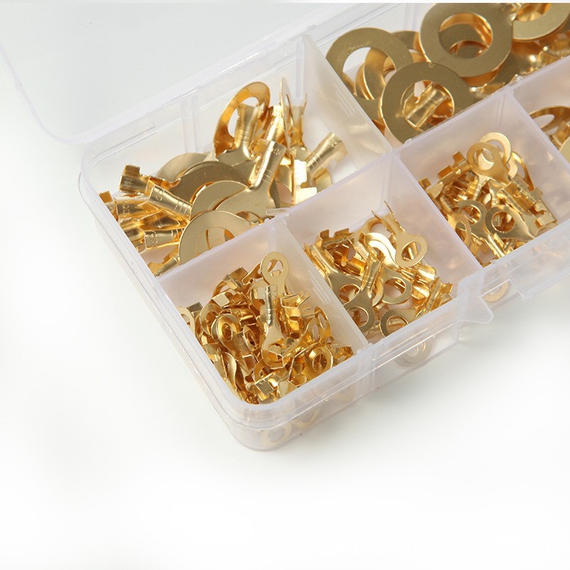 150pcs O-Type Copper Crimp Ring Terminal Set Electrical Wire Connector Kit M3–M1