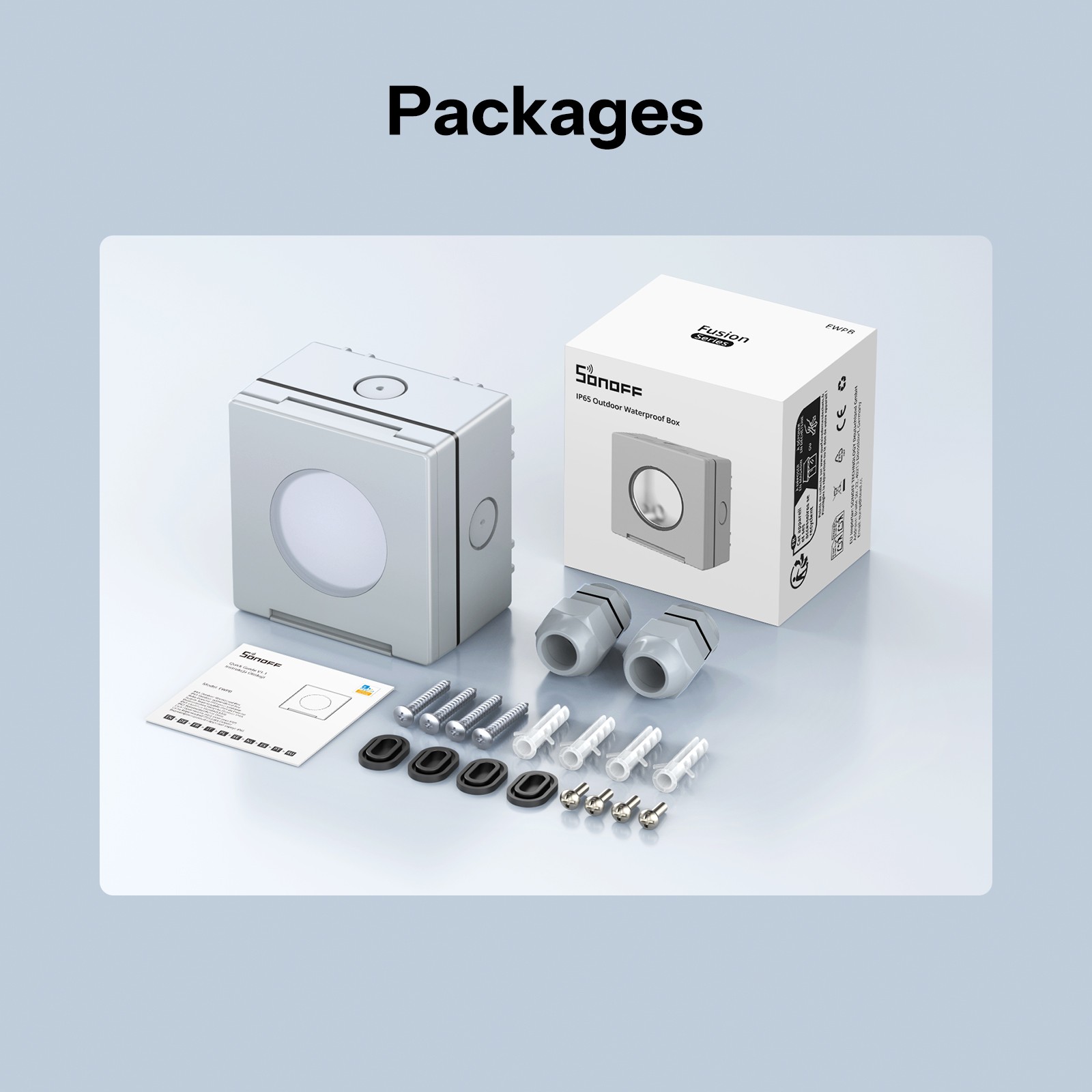 IP65 Waterproof Box Works with SONOFF Smart Roller Shutter/ Dimmer Wall Switch