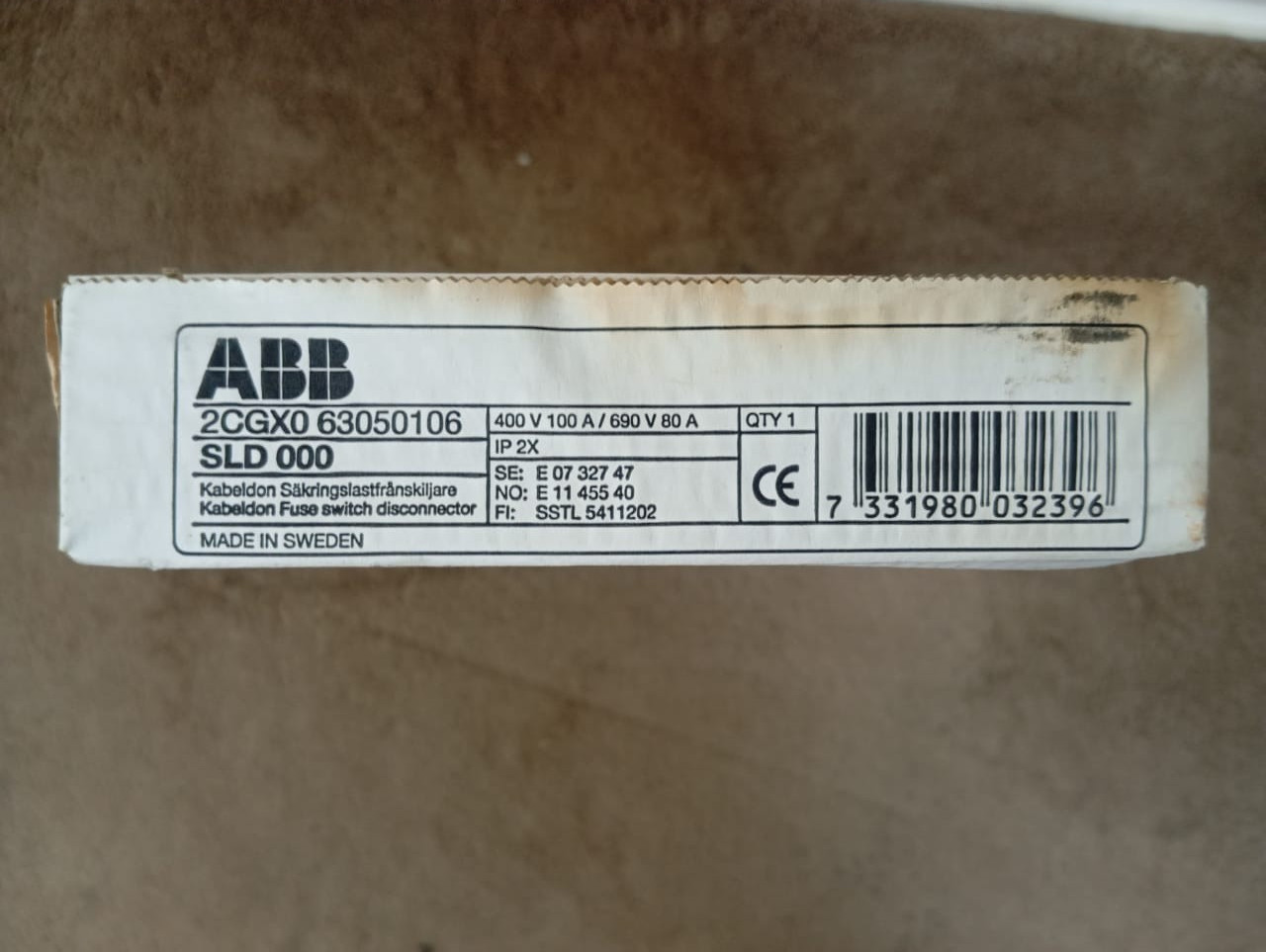 ABB / Kabeldon Fuse Switch Disconnector / 2CGX0 63050106 / SLD000