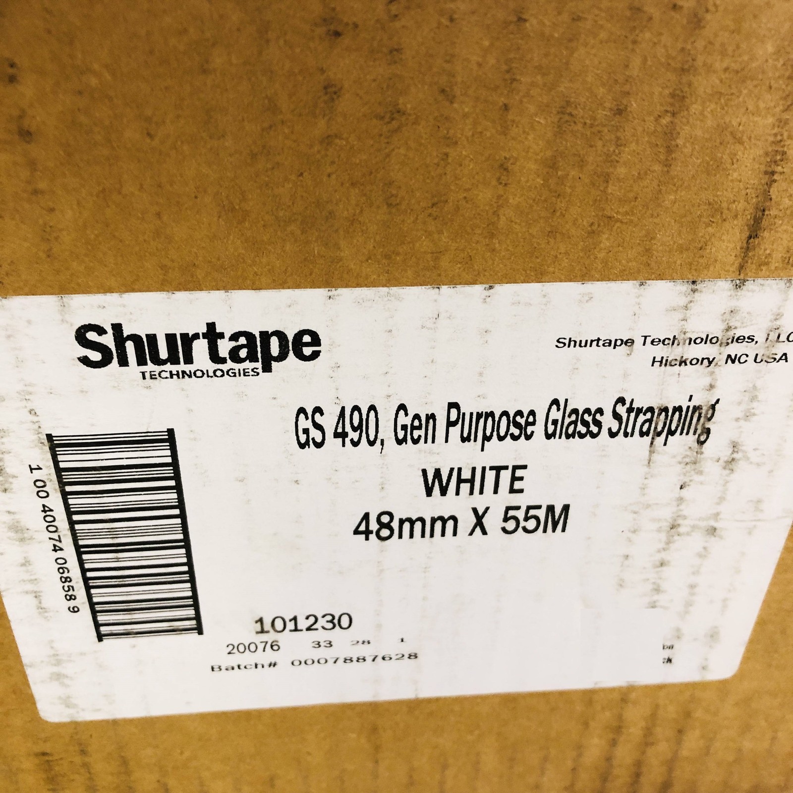 6x Shurtape GS 490 Fiberglass Strapping Tape White 48MM x 55M Reinforced 101230