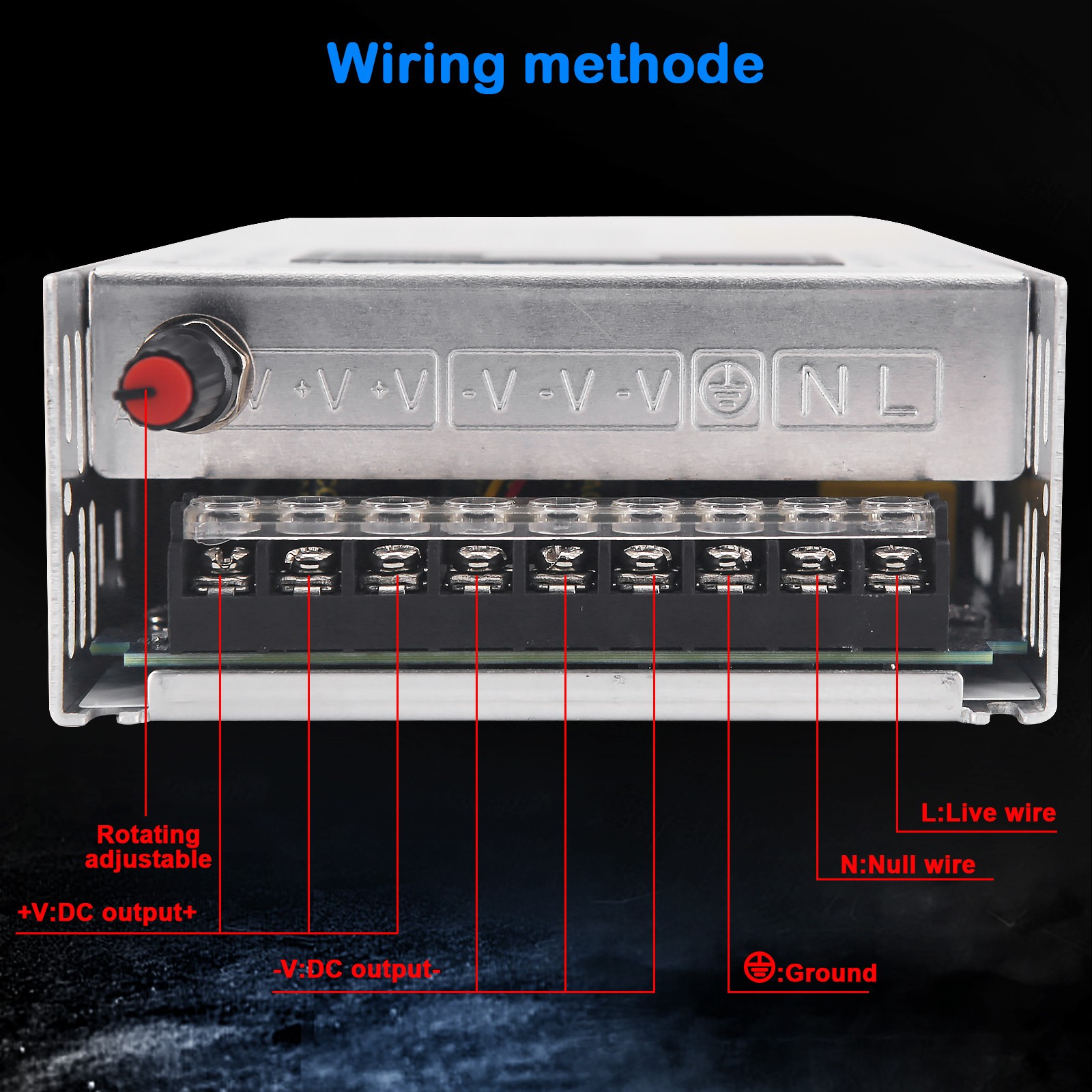 LED Display 120V AC to 0-48V 12.5A 600W DC Converter Switching Power Supply