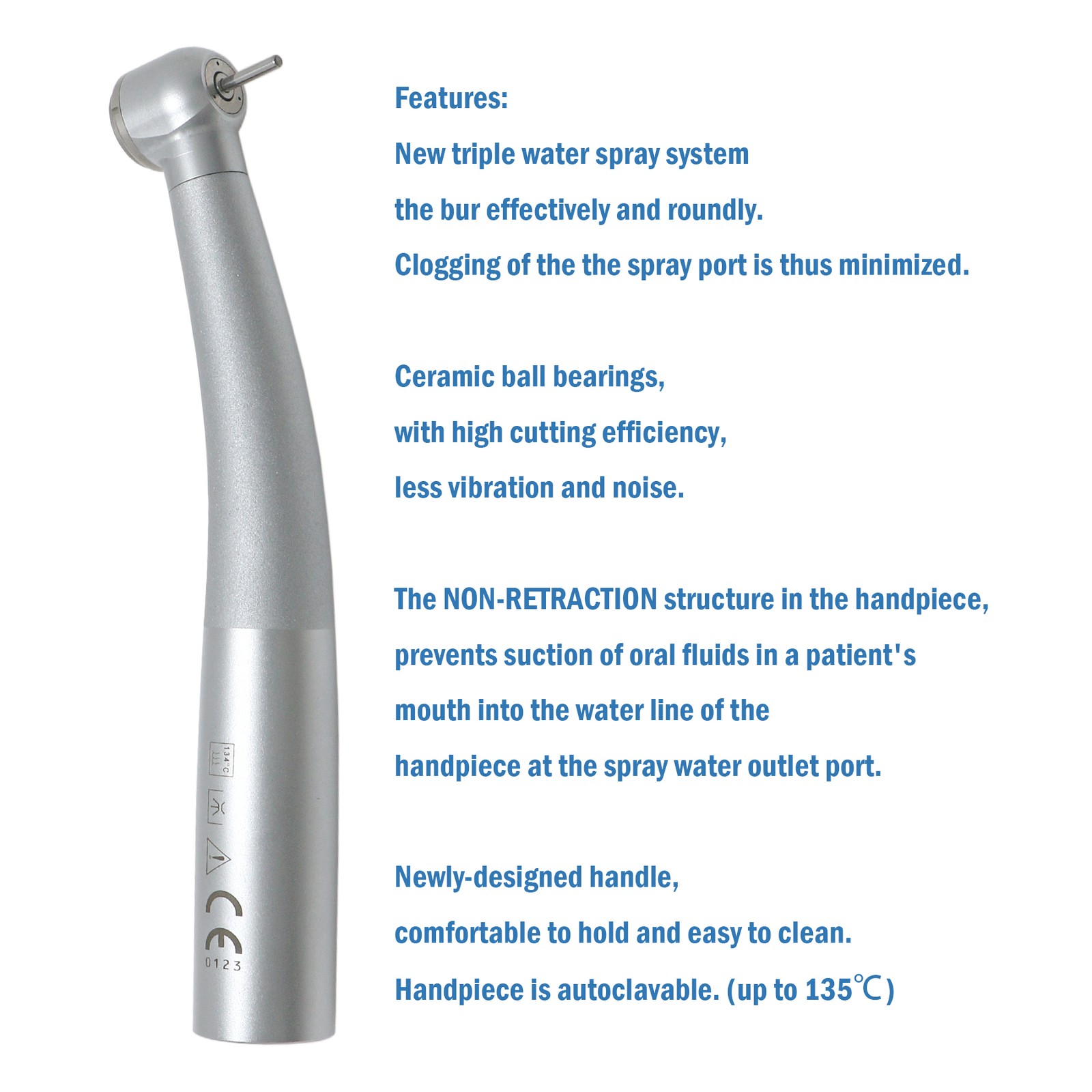 US Lotus BEING High Speed Dental Handpiece Air Turbine 4 Hole Fit KaVo MULTIflex