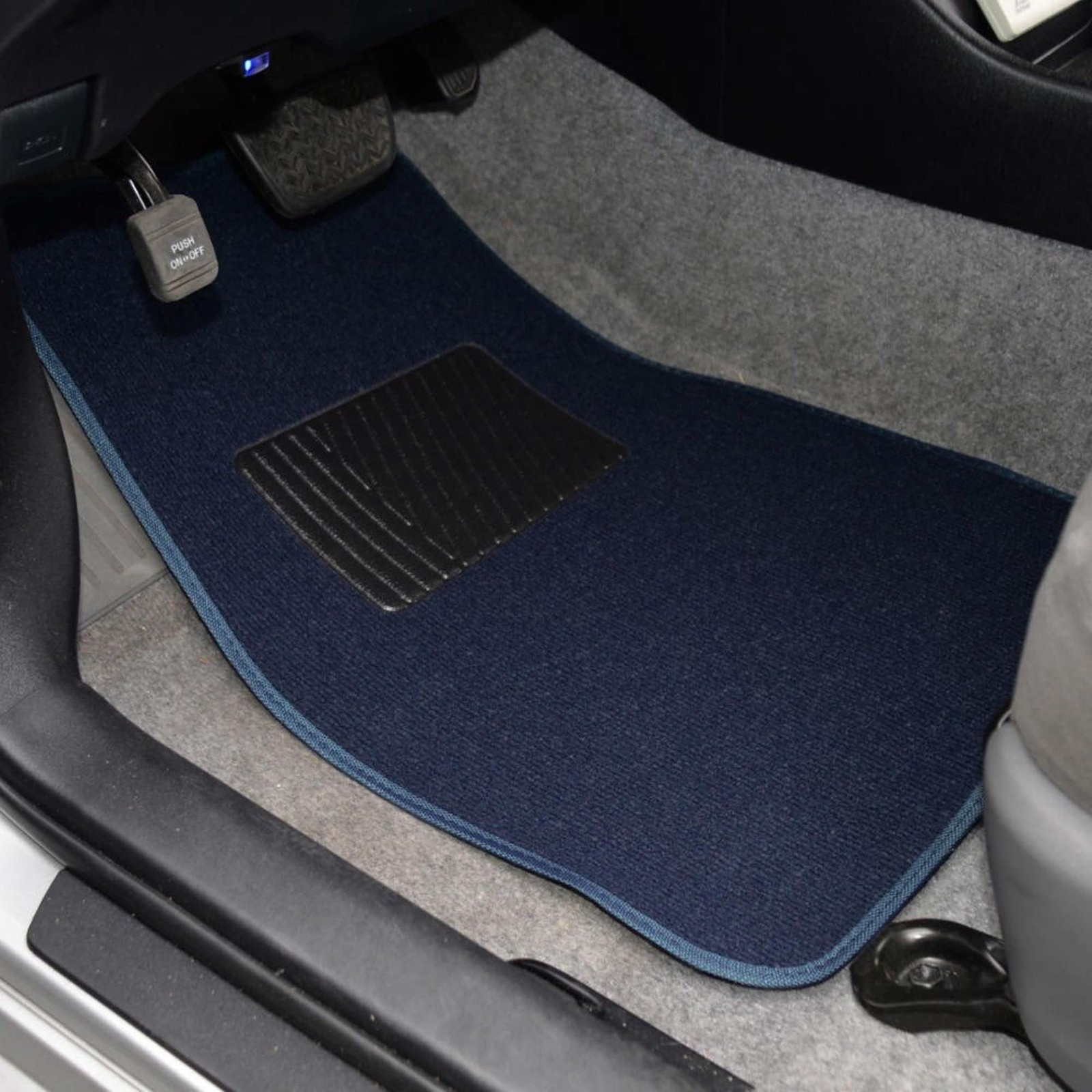 Bdk Combo Set Of 4 Piece Auto Carpet Floor Mats Polypro Car Seat Wheel Cover