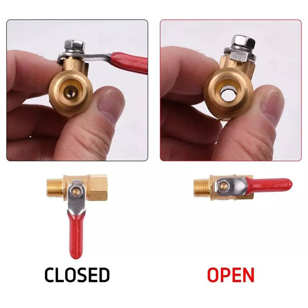 4PCS 1/4″ Male Female NPT Brass Ball Valve Water Air Tank Drain Shut Off USA