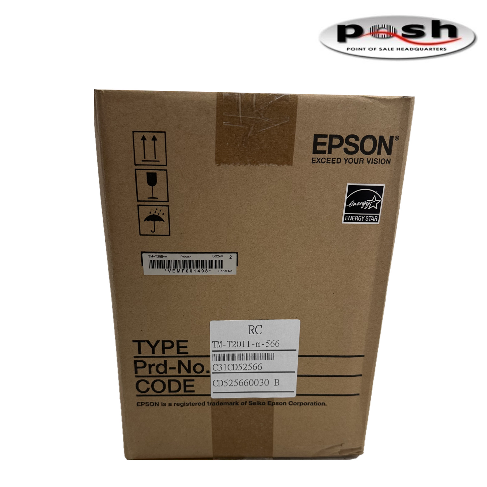 NEW Epson TM-T20II M267D Thermal POS Receipt Printer USB Receipt Printer
