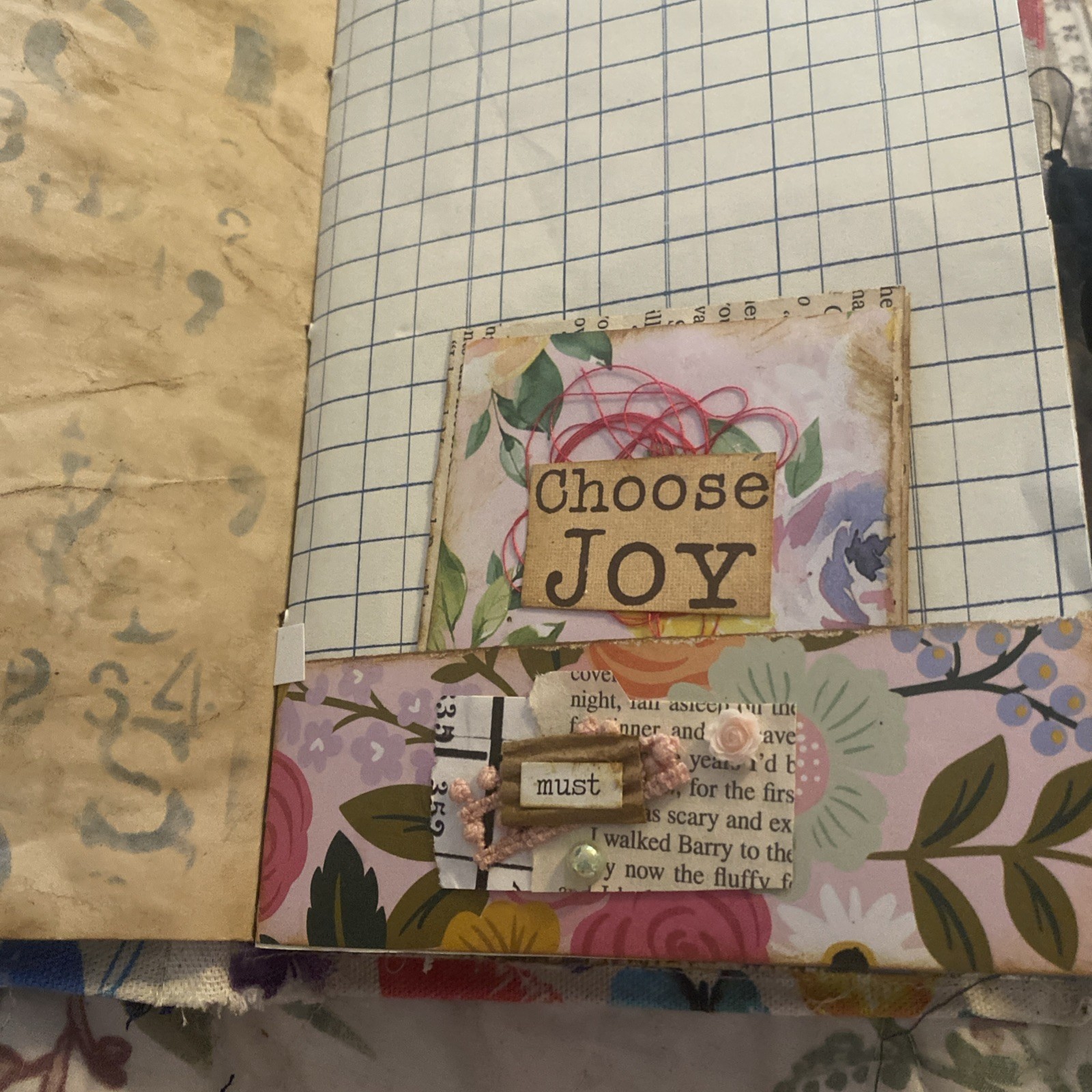 Junk Journal Handmade with pockets, belly bands, tucks journal cards, tags