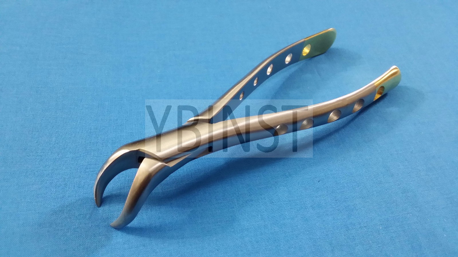 GOLD HANDLE AUTOCLAVABLE COW HORN LOWER MOLAR DENTAL EXTRACTING FORCEPS #23