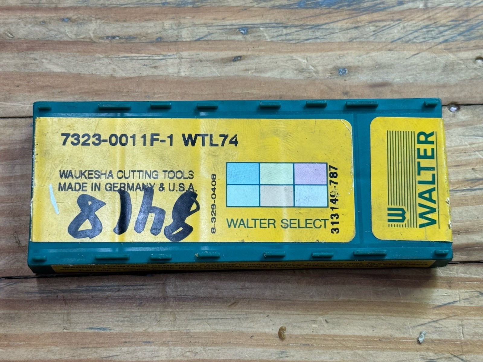 NEW (9 Pack) WALTER 7323-0011F Size 1 Carbide Inserts Grade WTL74 7323-0011F-1