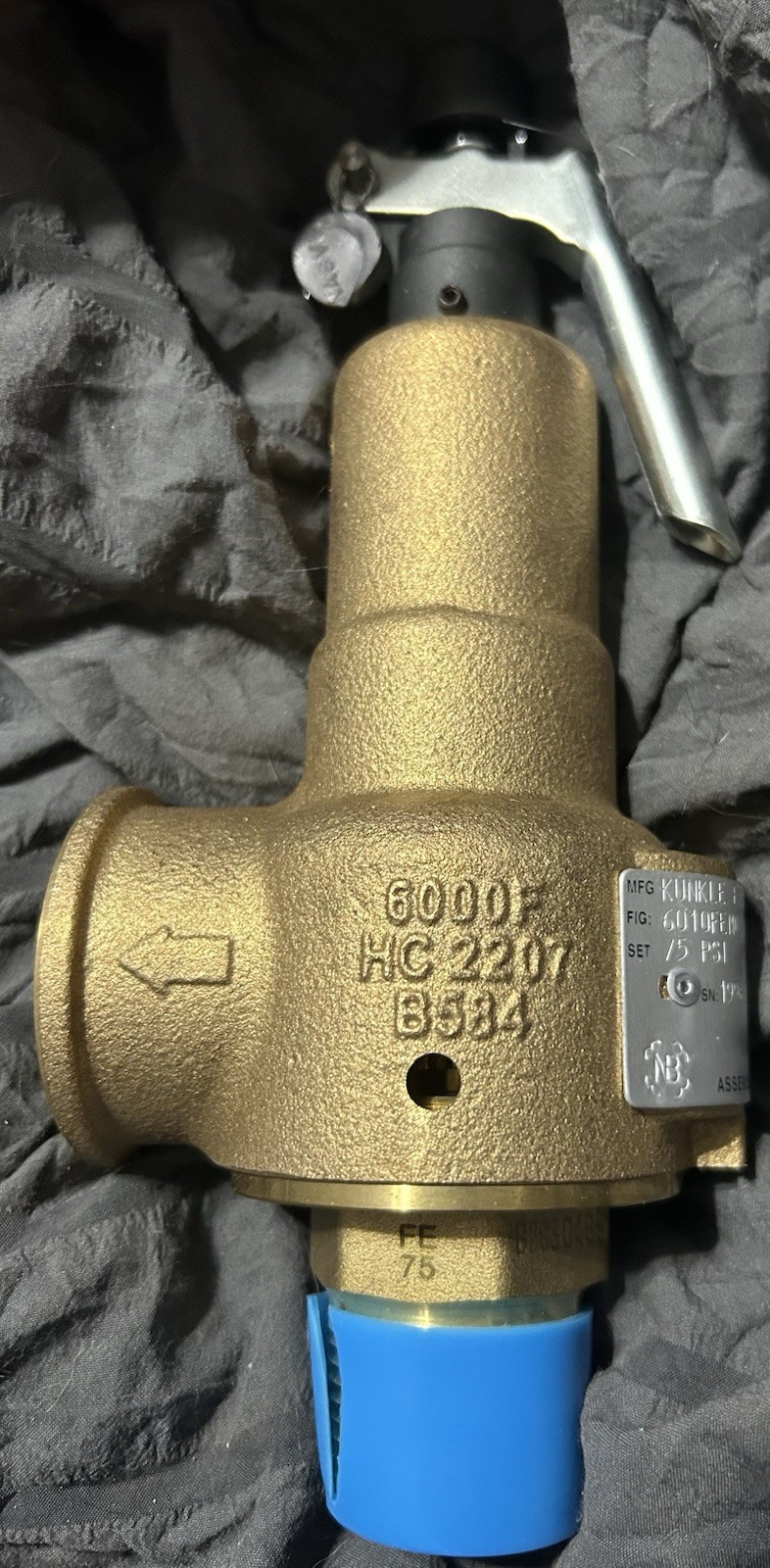 Kunkle 6010FEM01AAM Bronze Manual Pressure Relief Valve 1in In/Out 75 PSI