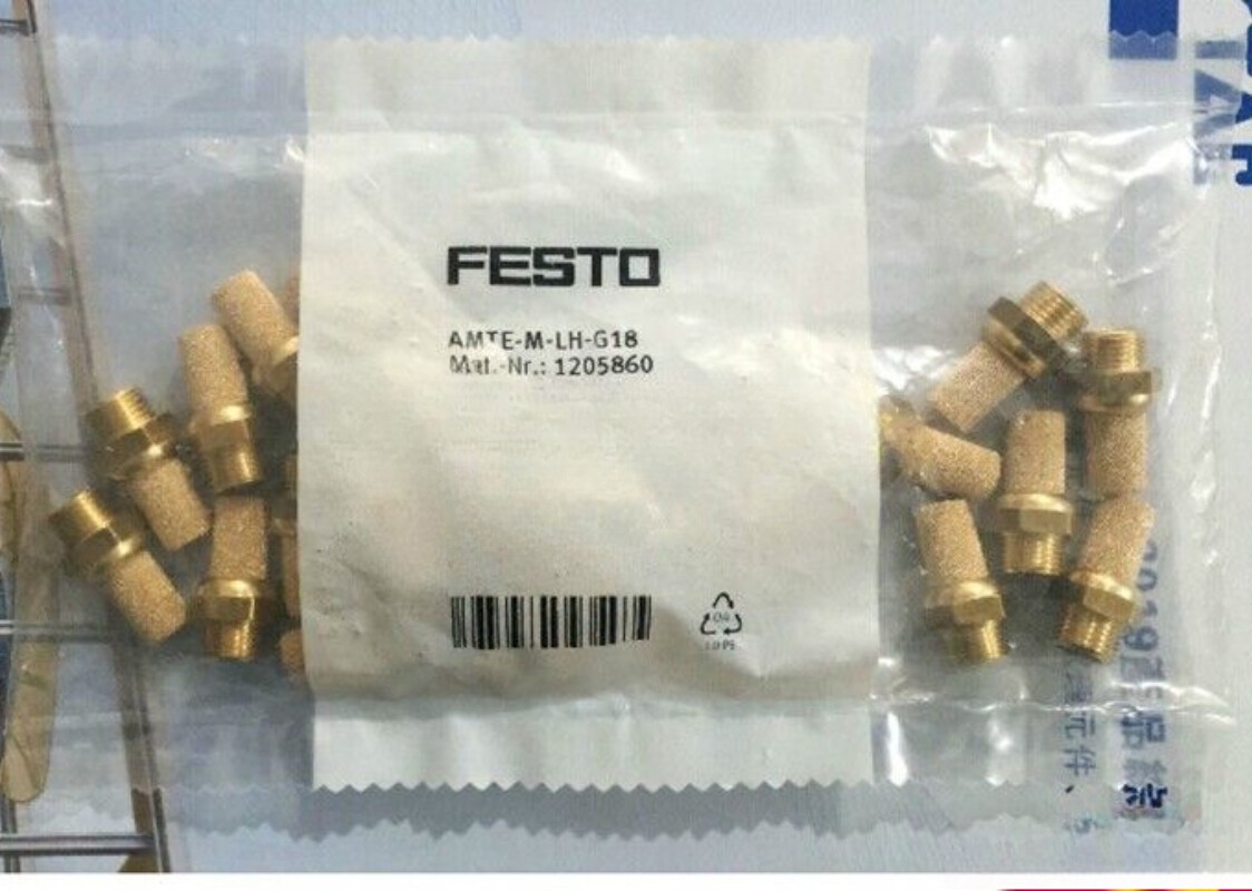 20pcs/bag For FESTO AMTE-M-LH-G18 1205860 Brass Metal Muffler
