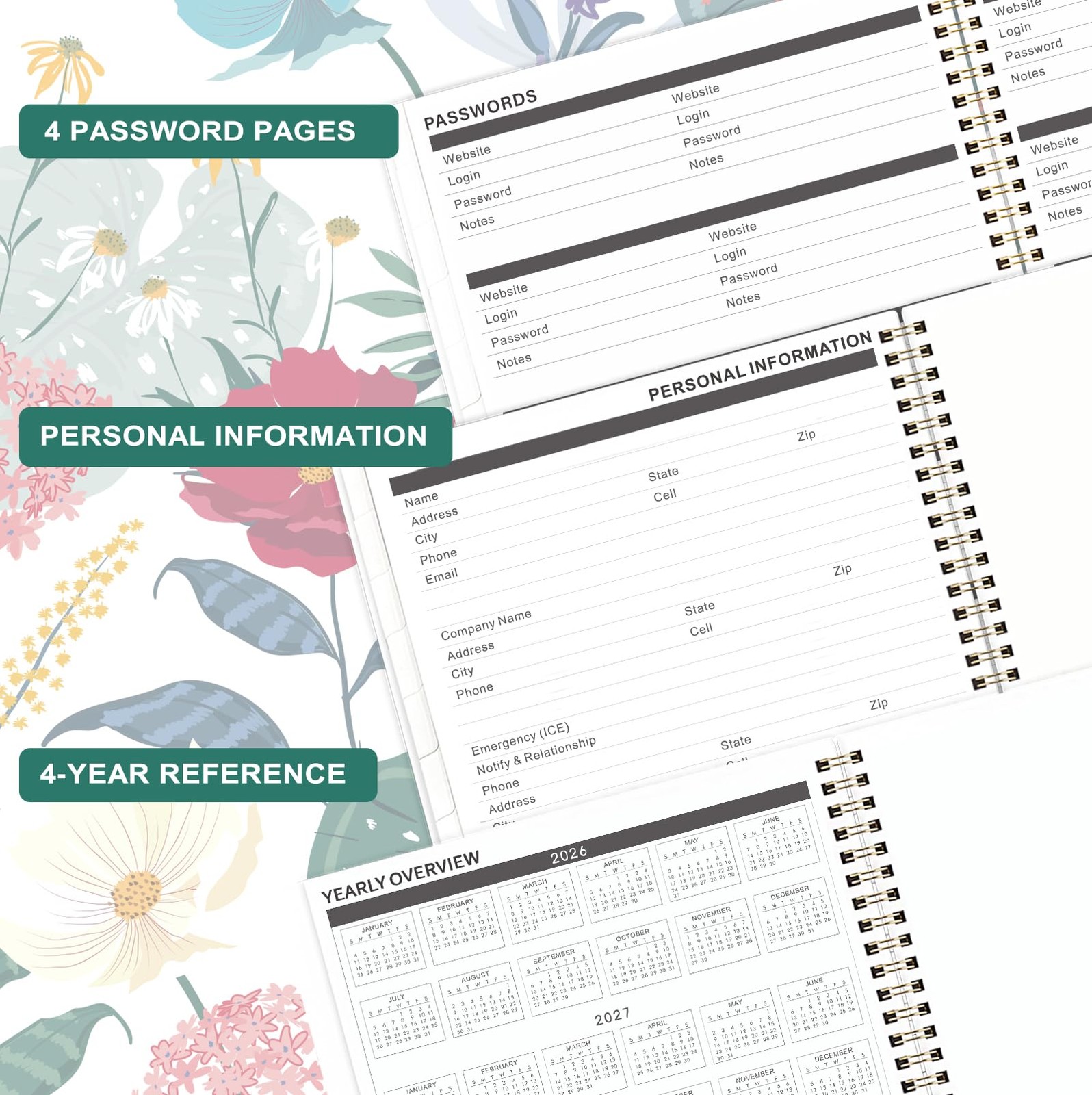 2026-2028 Monthly Planner/Calendar – 3 Year Monthly Planner 2026-2028, 9» x …