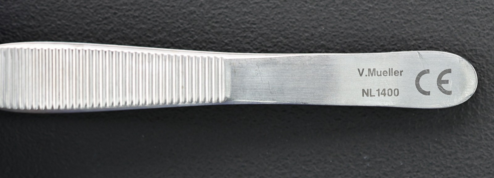 V Mueller NL1400 Adson Forceps, 1×2 Teeth, Serrated, Delicate, 4.75″