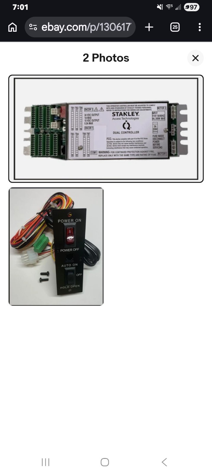 Stanley Dual Motor Door Controller Kit BRAND NEW SEALED 314315 IQ-MF/MS 1000459