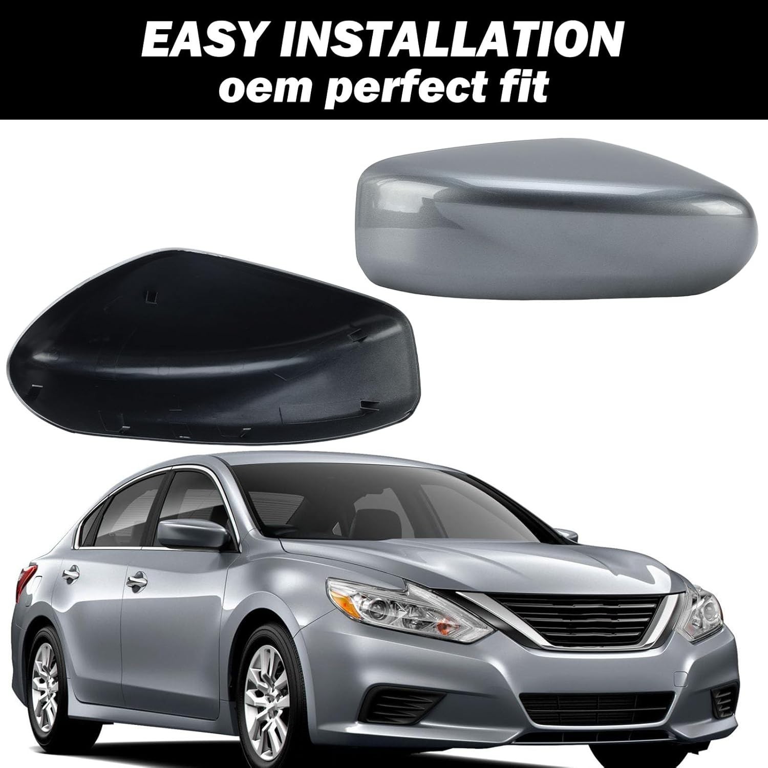Right Side Mirror Cover Cap For Nissan Altima Sedan 2013 2014 2015 2016 2017 201