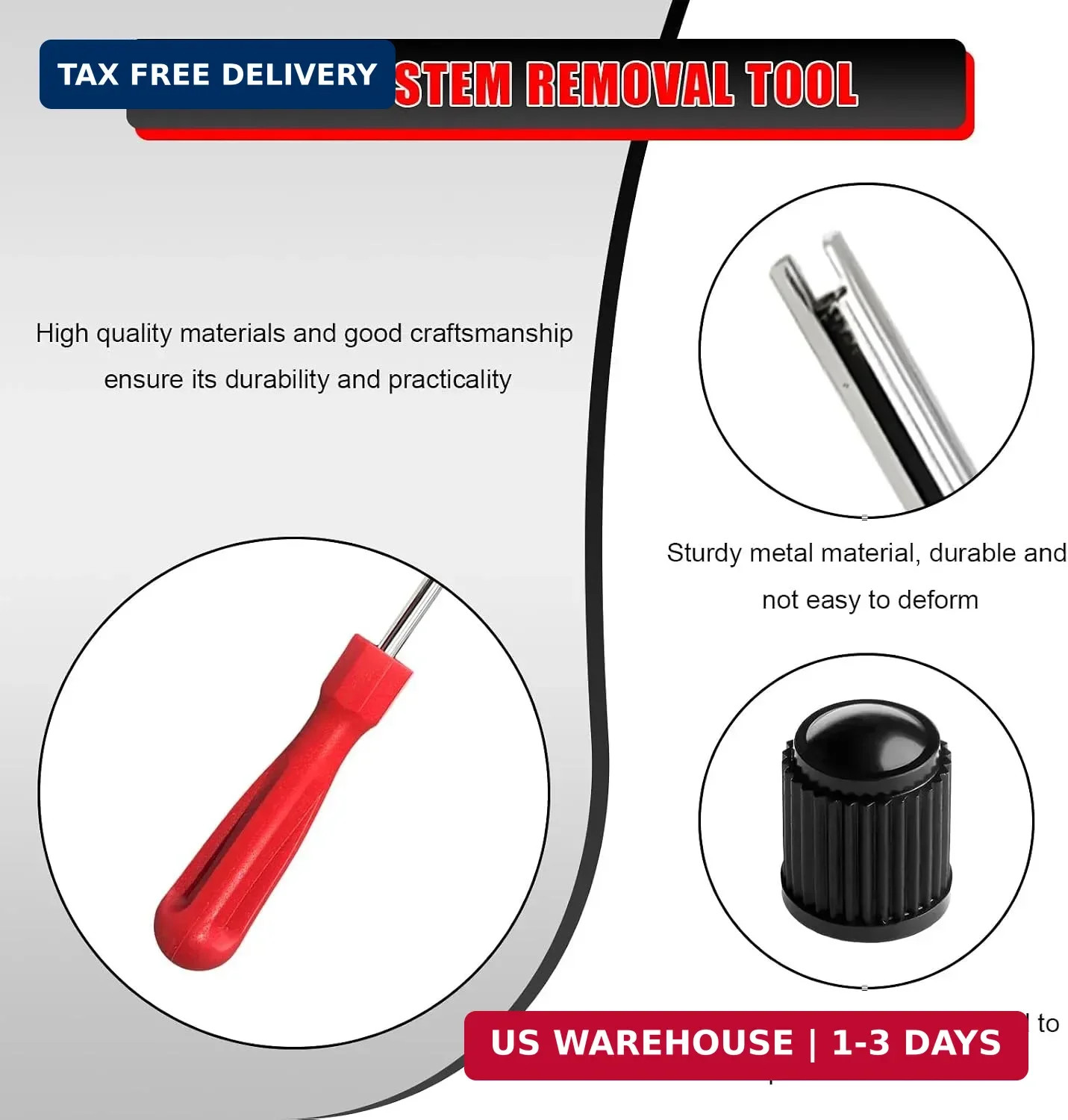35PCS Valve Stem Puller Installer Tool Kit, Valve Cores & Caps with 4-Way Tool S