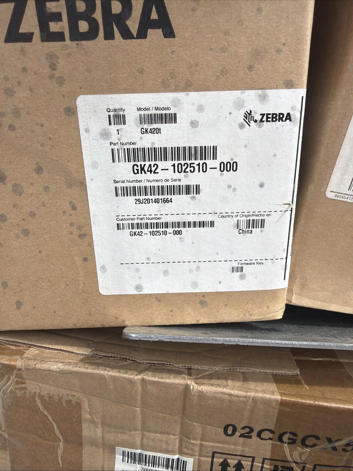 1PC Brand New ZEBRA GK42-102510-000 Thermal Printer Fast FedEx or DHL