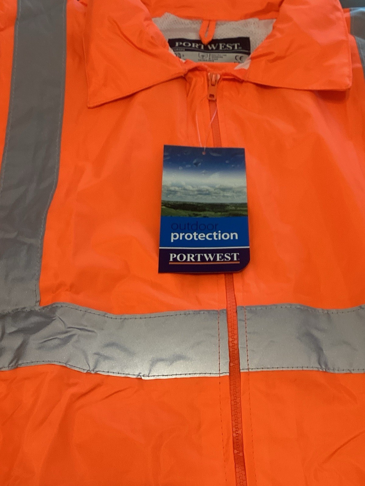 Portwest UH440 Mens Waterproof Hi Vis Rain Jacket Reflective Safety NEW WITH TAG