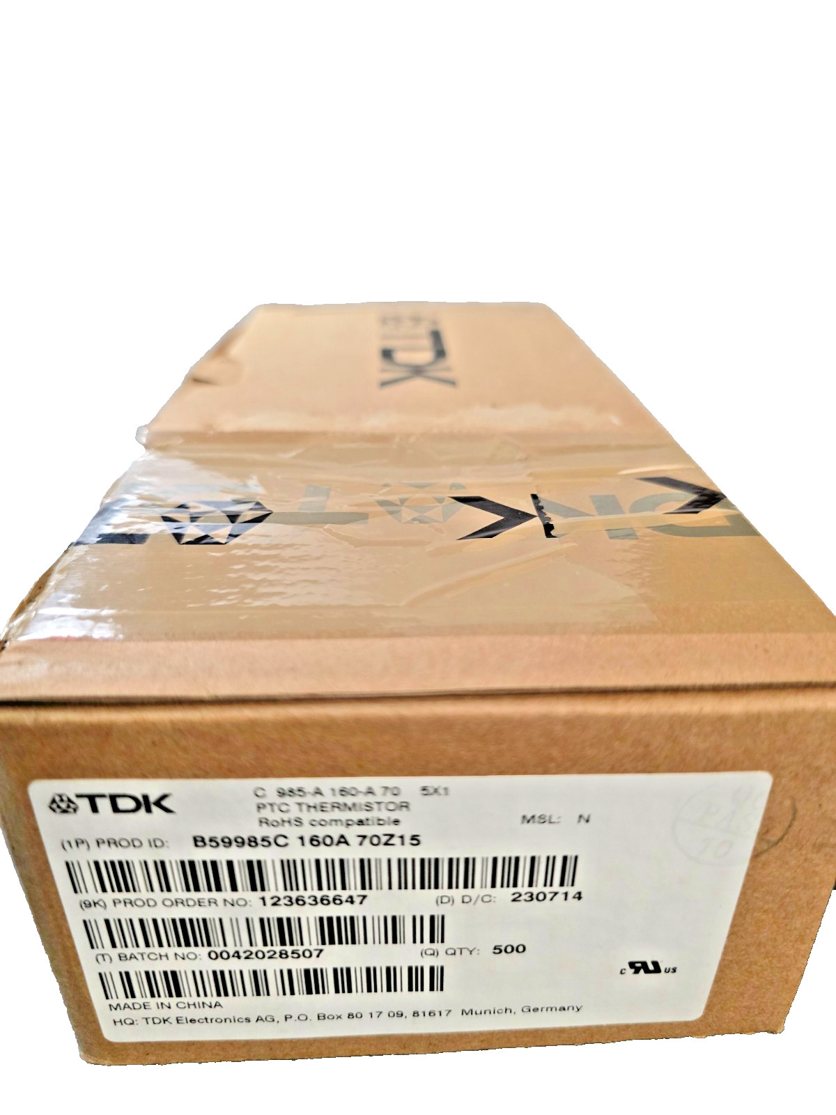 500Pcs B59985C0160A070 TDK PTC Thermistors 985-A 160-A 70 5X1 PTC Thermistor