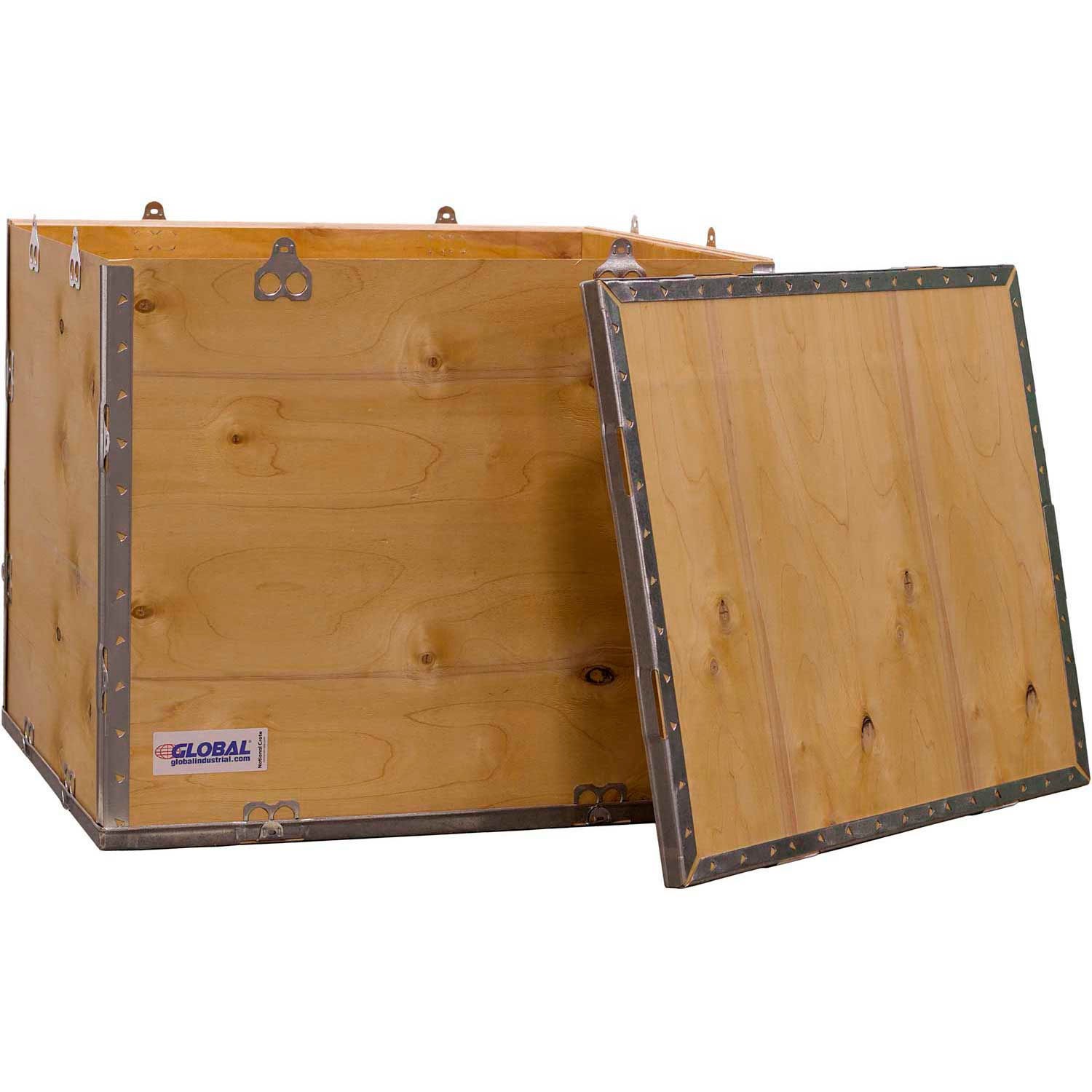 Global Industrial 4 Panel Shipping Crate w/ Lid 23-1/4″L x 19-1/4″W x 19-1/2″H