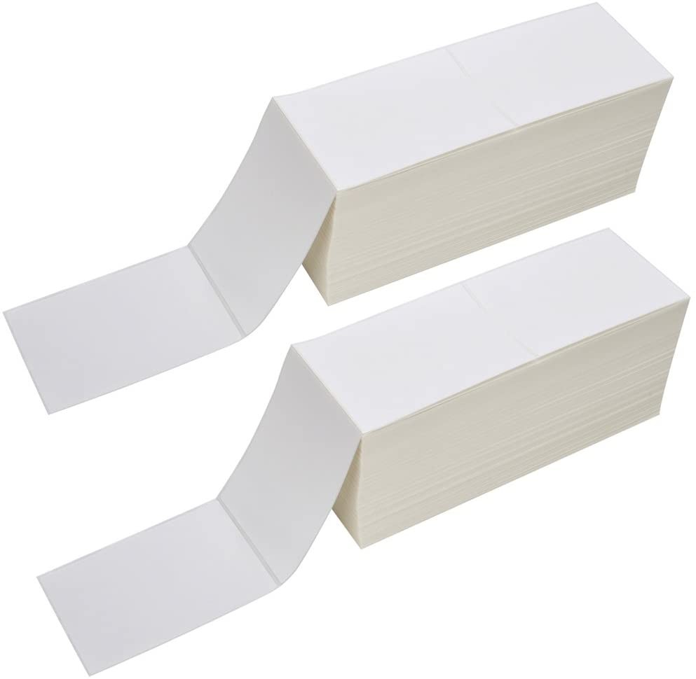 4″x6″ Fanfold Direct Thermal Shipping Labels for Zebra and Rollo 4000-40000 PCS