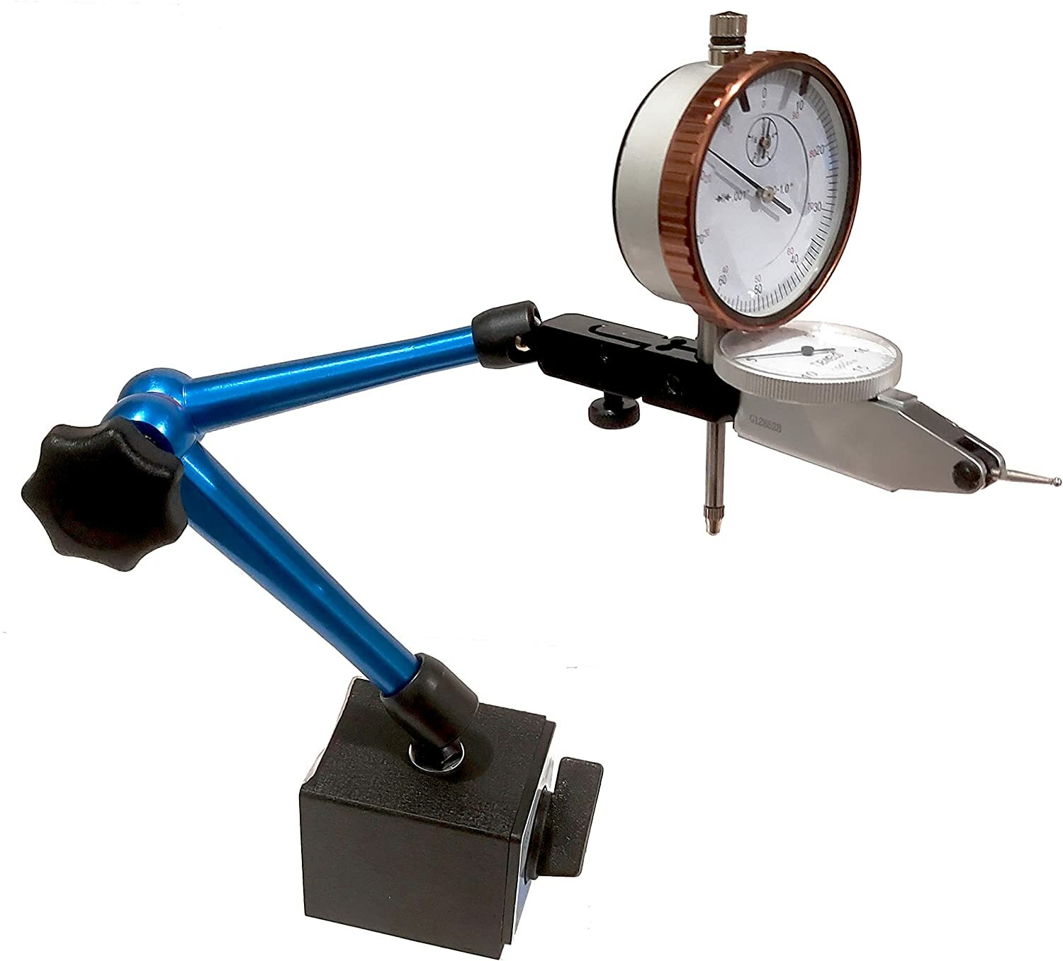 Magnetic Base 0.0005″ Test Indicator And 0.001″ Dial Indicator Fine Adjustment