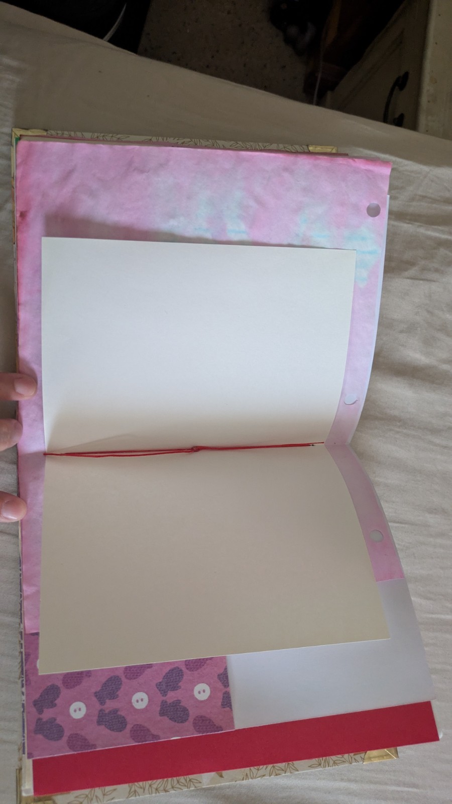 Christmas Junk Journal, story intact, pink and yellow, upcycled,