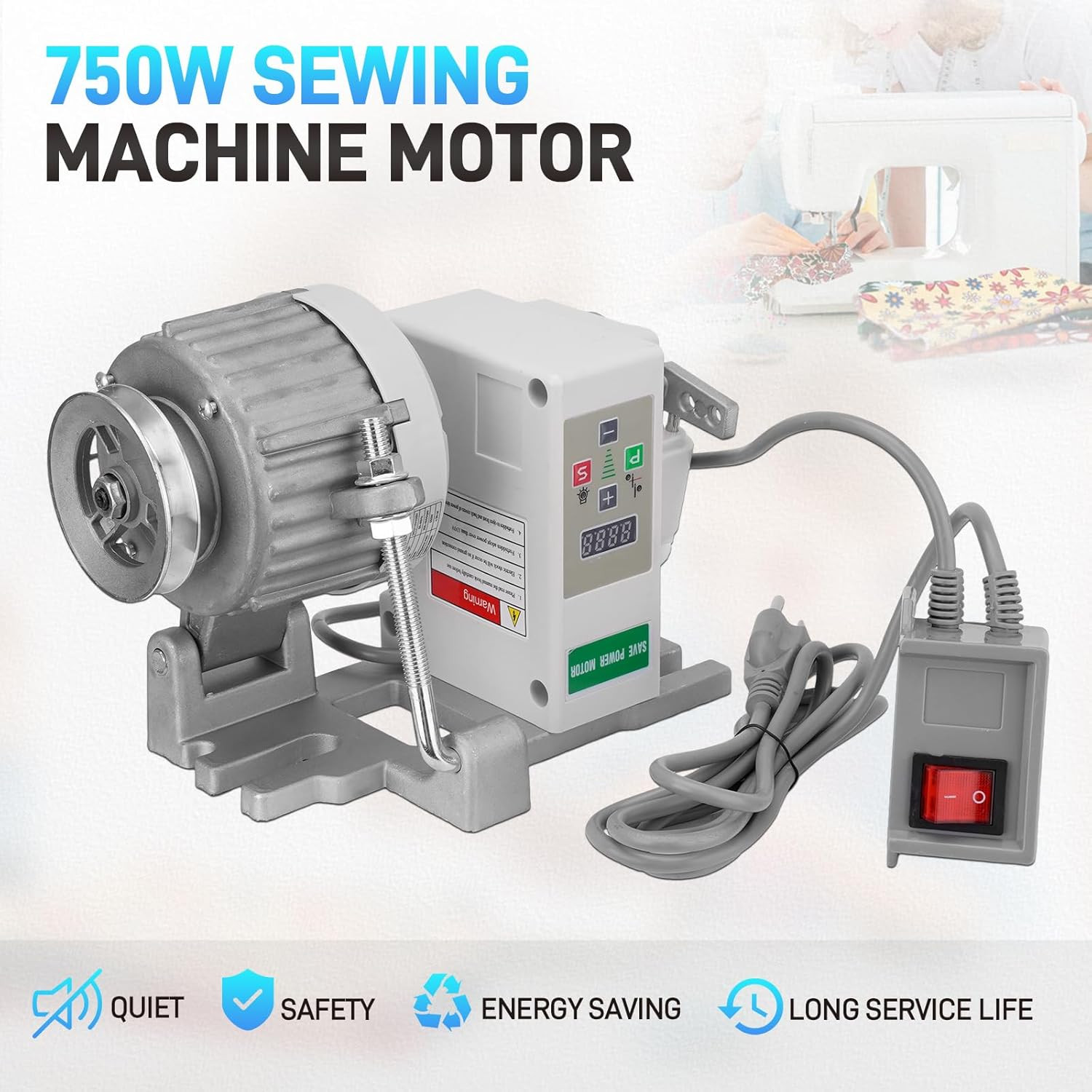 Servo Motor Sewing Machine,Brushless Servo Motor with Controller and Foot Switch