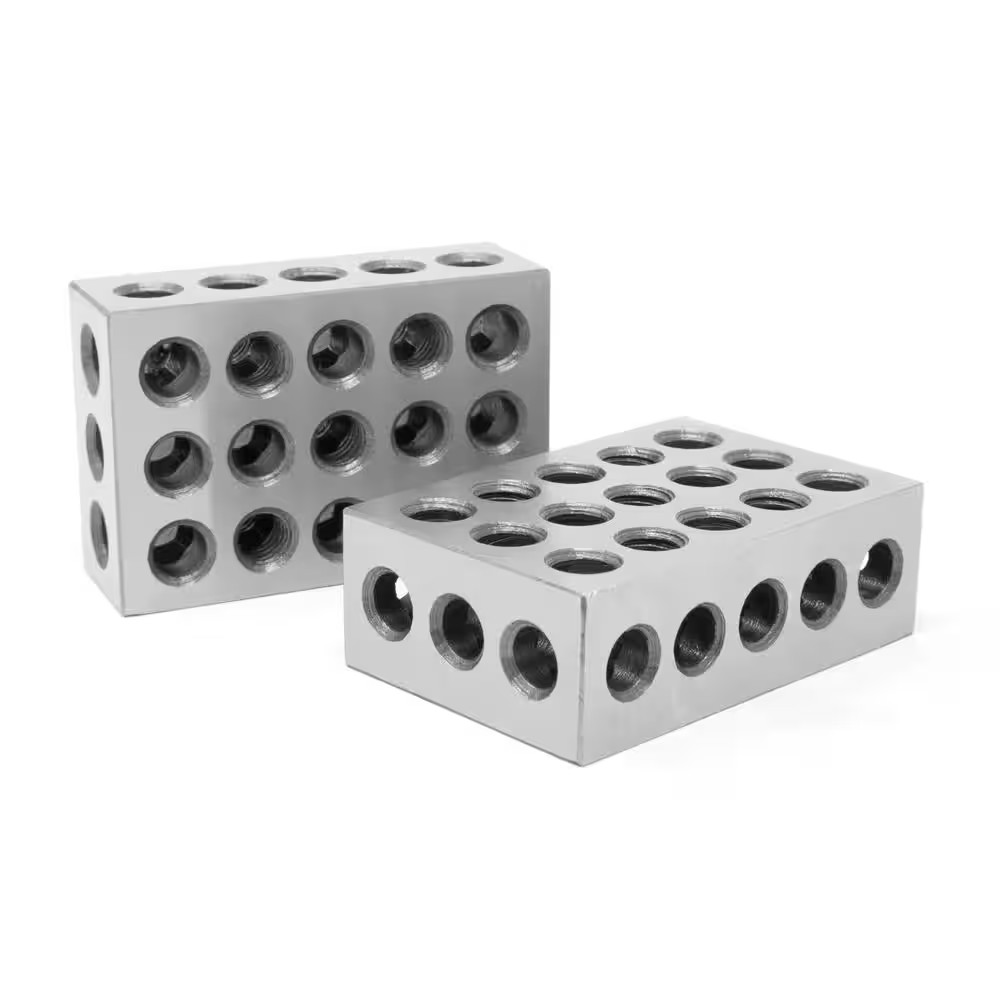 3 In. X 2 In. X 1 In. Steel-Hardened Precision 1-2-3-Gauge Blocks (2-Pack)