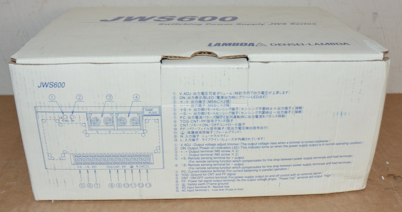 Lambda New JWS600-24 Industrial Switching Power Supply 24 V DC 27 A 600 W
