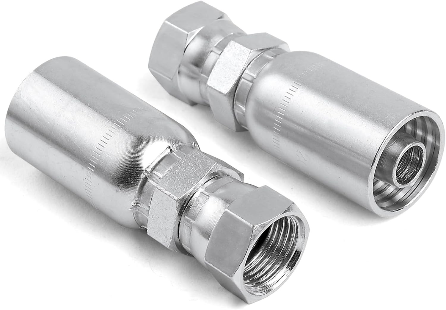 1/2″ Hose x 1/2″ JIC 37° Female Hydraulic Hose End Swivel Crimp Fitting 12 Pack