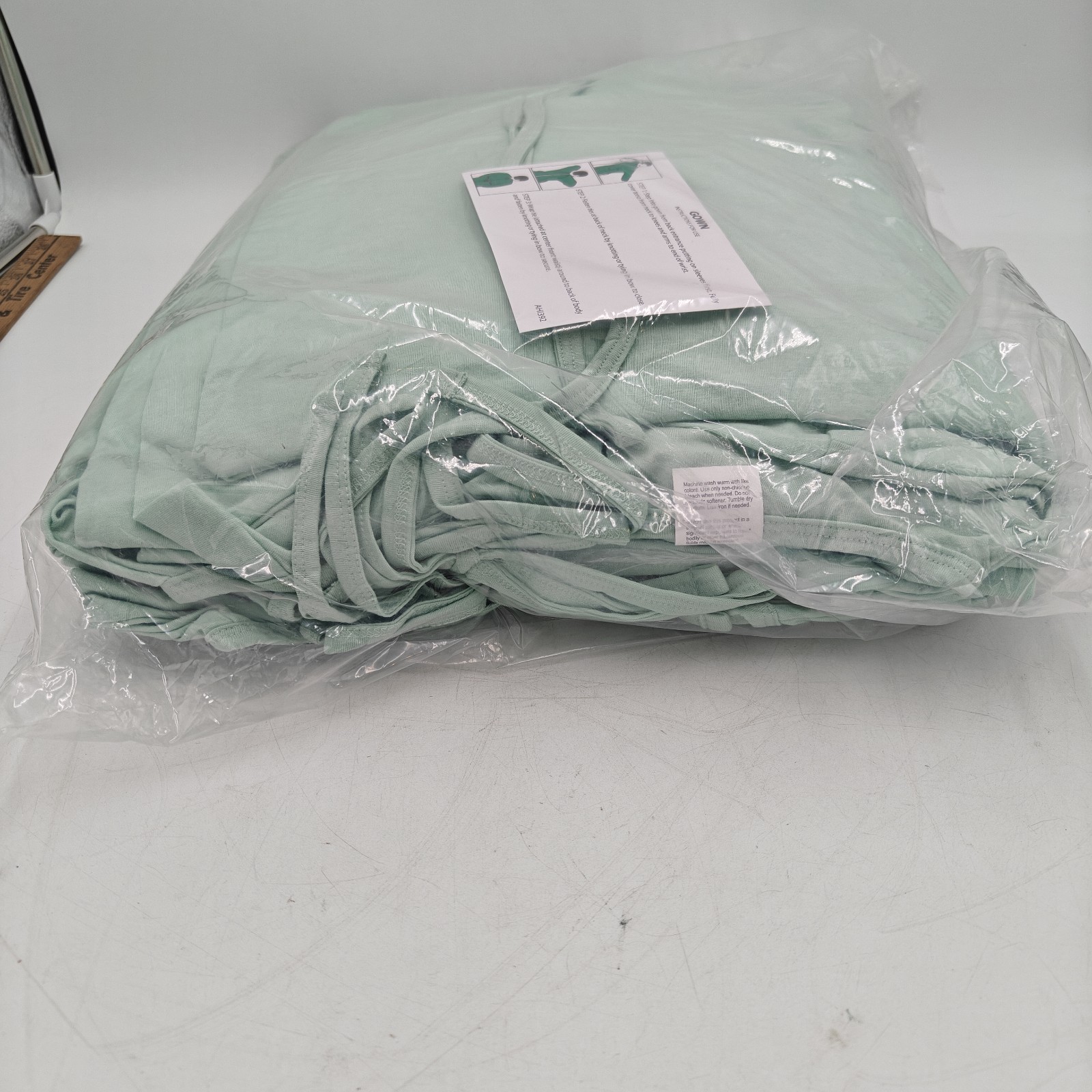 NEW Hanes Hospital Gown 10 Pack Long Sleeve Green Tie Back XL XXL XXXL 2XL 3XL