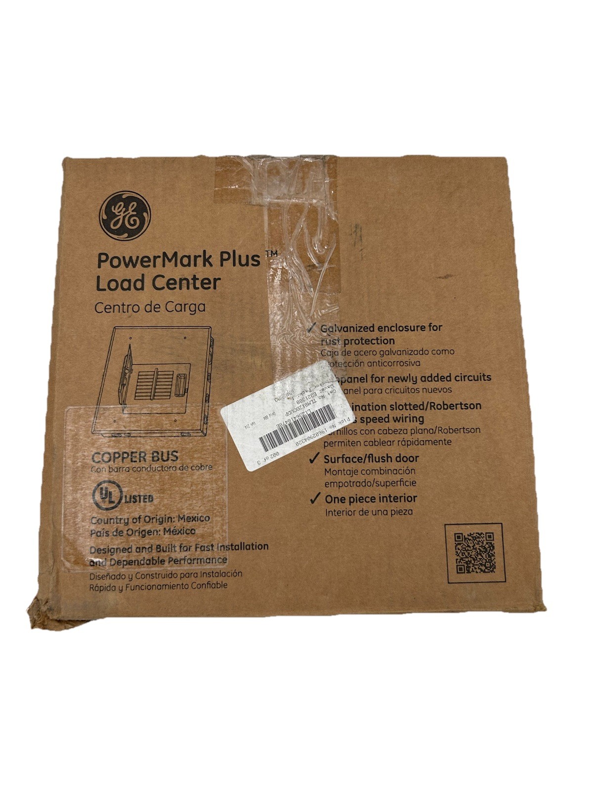GE TLM812SCUDP 8 Space 16 Circui Load Center Main Lug Electrical Panel 125 amp