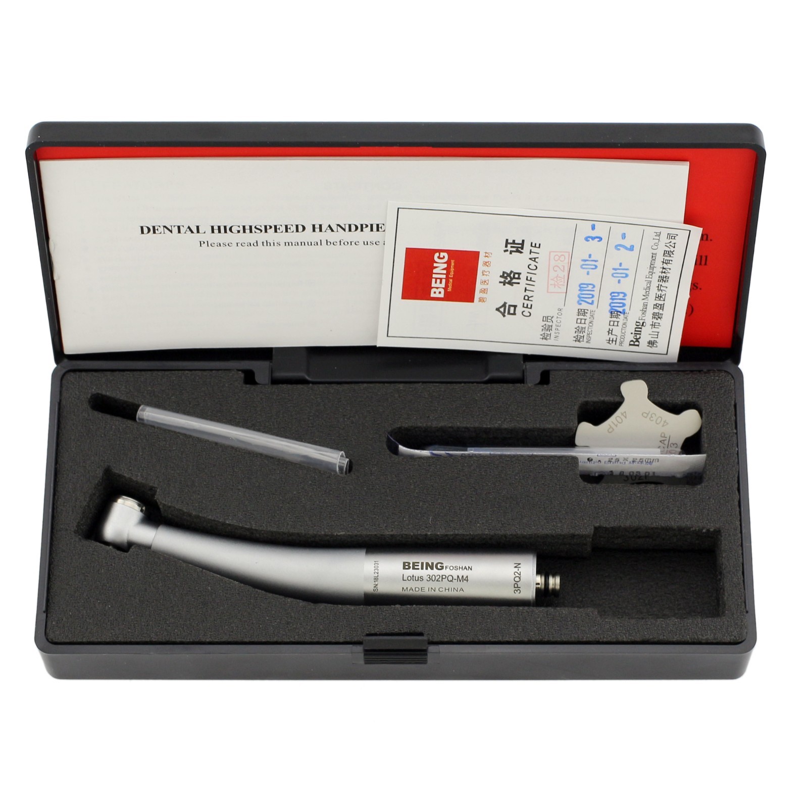 BEING Dental Turbine High Speed Fiber Optic Handpiece NSK Coupler 4 Hole 6 Pin