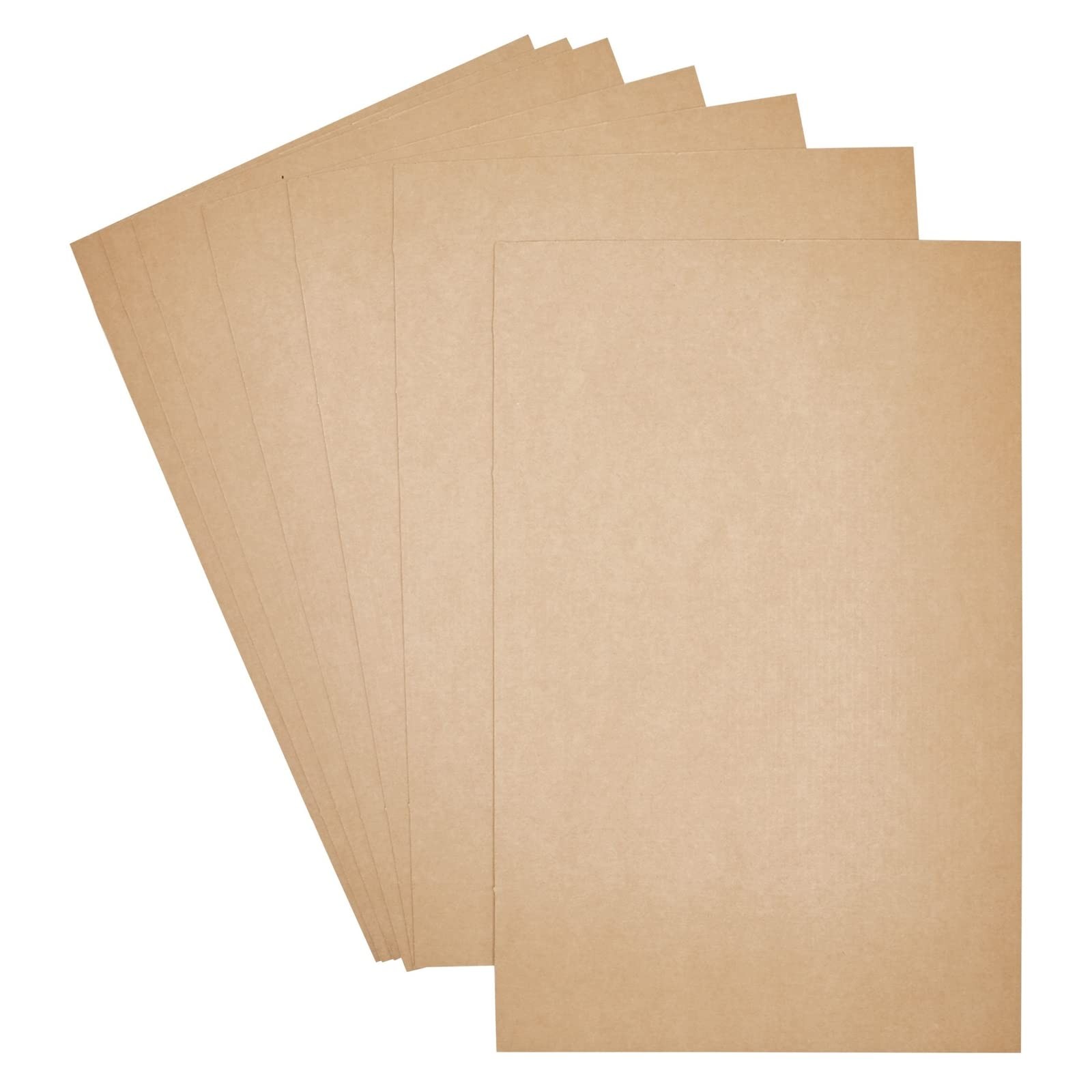 Juvale Corrugated Cardboard Sheets – 11 x 17 in, 2mm 11 X 17 Inches, Brown