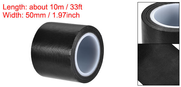 Heat Resistant Tape High Temperature Adhesive Tape 50mm Width 10m Length Black