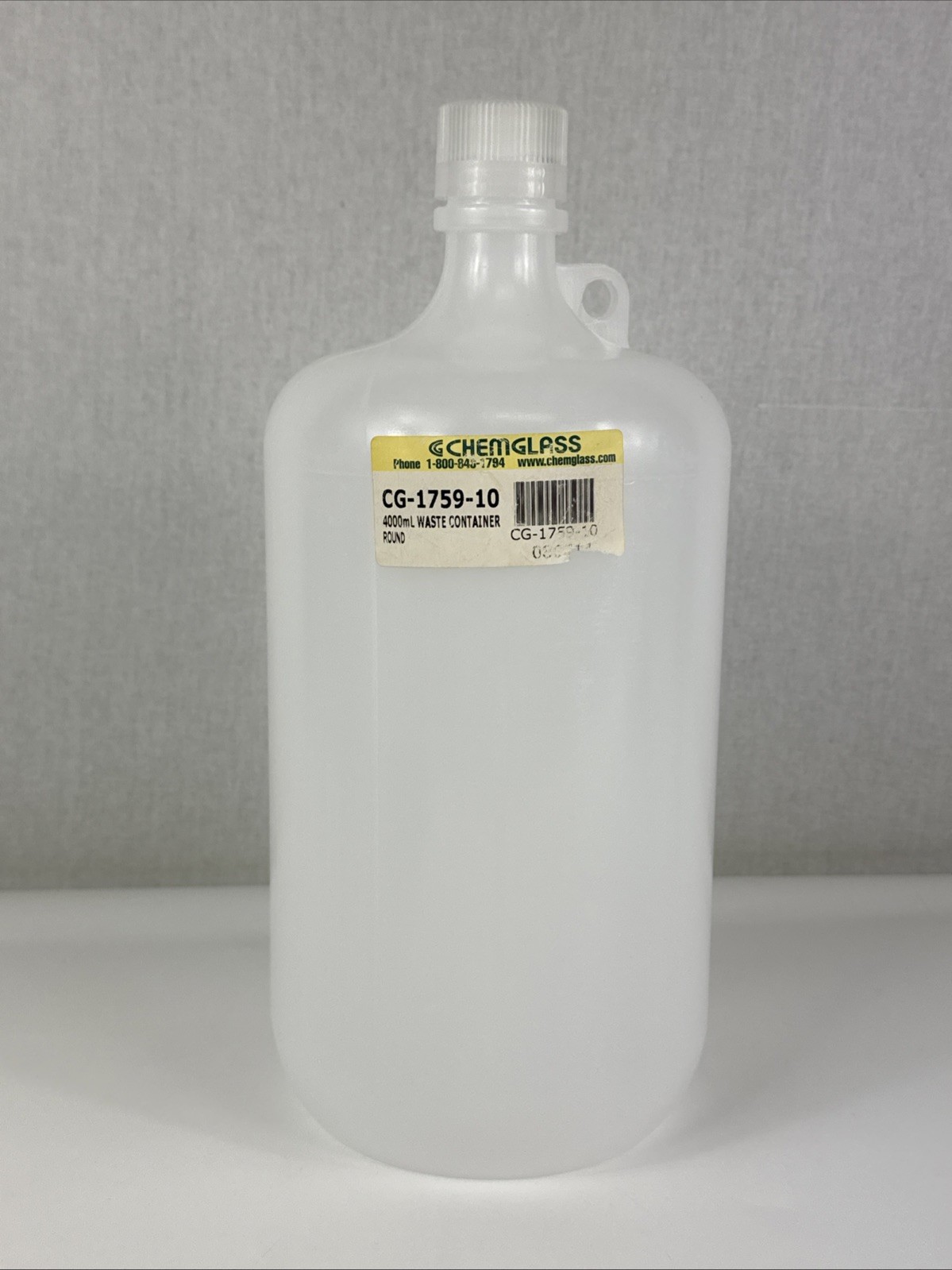 New Chemglass 4000mL waste container, model CG-1759-10