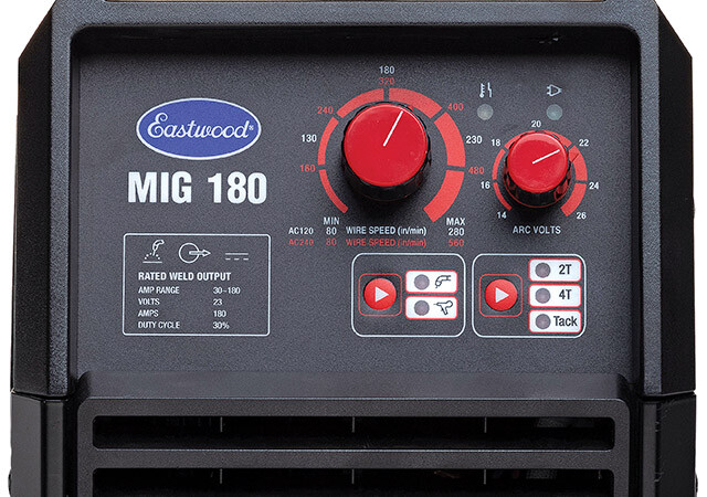 Eastwood 180 Amp MIG Welder 120V 240V for Steel & Aluminum Auto Restoration