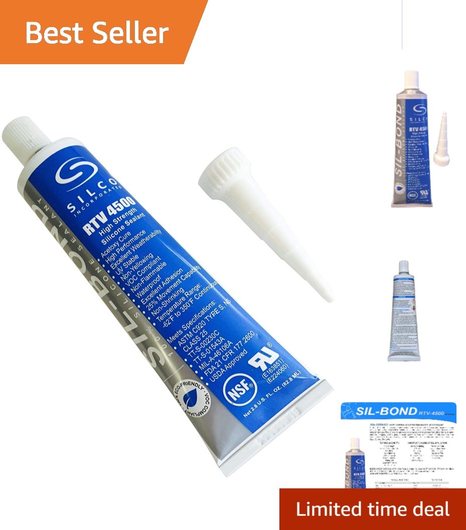 NSF Approved Food-Safe Clear RTV Silicone Sealant 2.8oz – High Strength