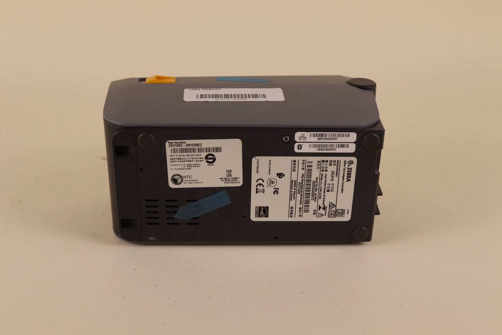 ZEBRA ZD410 THERMAL BARCODE LABEL PRINTER | NO POWER ADAPTER