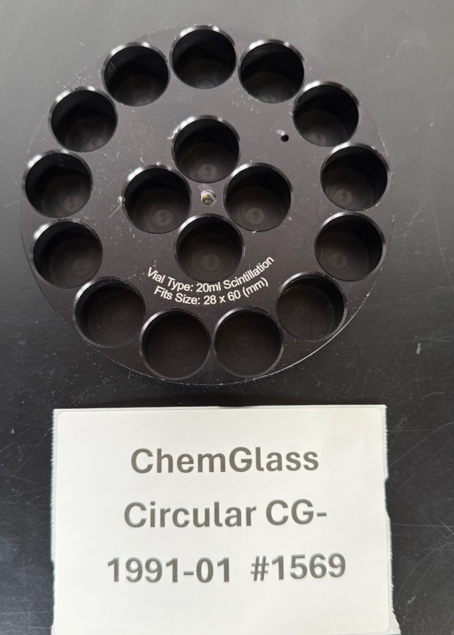 Chemglass CG-1991-01* CIRCULAR TOP HOT PLATE REACTION BLOCK 20mL Scintillation V