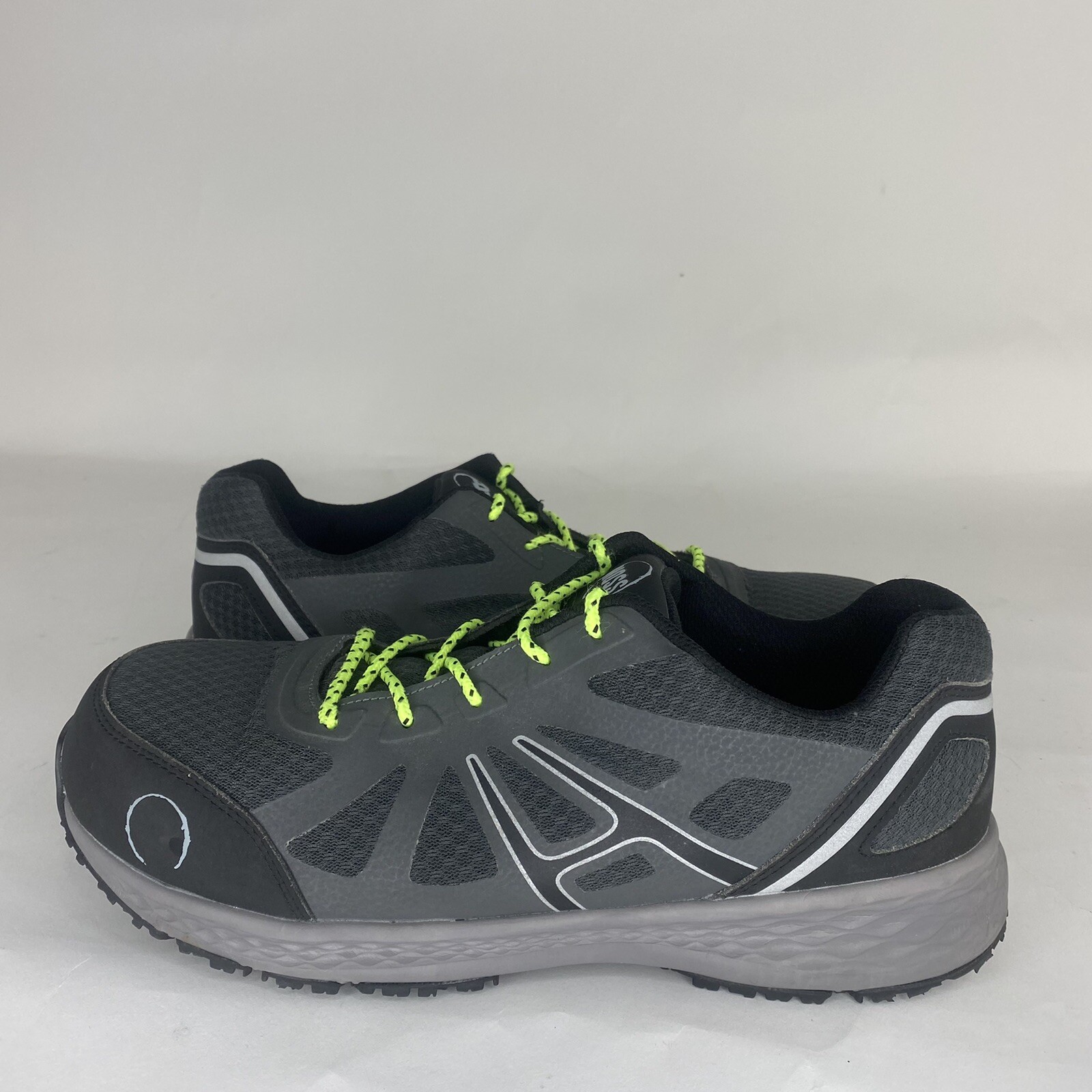 Hoss Boot Company Mens Express Grey Lace Up Tennis Shoes 13032 Steel Toe Size 11