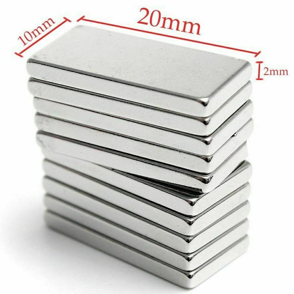 50PCS N52 Neodymium Block Magnet Strong Rare Earth Magnets 20*10*2mm Rectangle