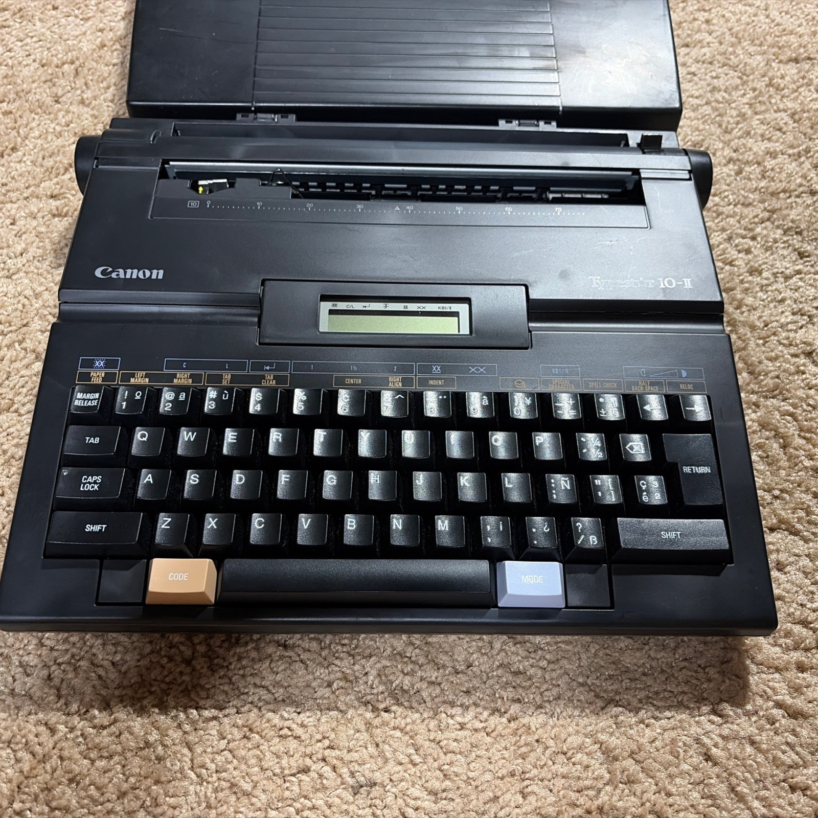 Canon Typestar 10II Portable Personal Typewriter With Cover No Charger Works!