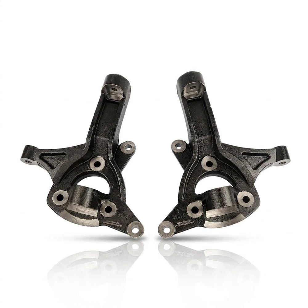 Pair 4.5 Inch Lift Spindles Knuckles 2WD for 07-17 Silverado 1500 Tahoe Suburban