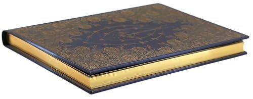 Hardcover Journal 6×8 Inch Gilt Edges Gold Foil Embossed Ribbon Bookmark Acid