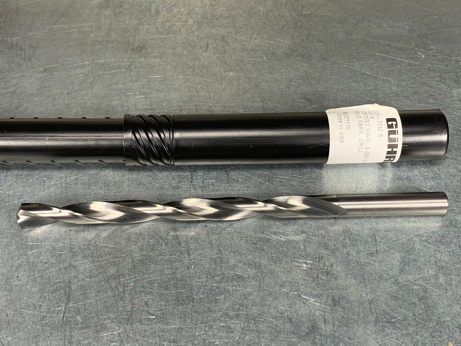 Guhring 8mm Solid Carbide Drill, 145mm OAL, Non-Coolant Through